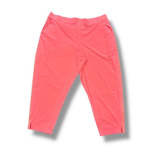 NWOT Athleta Plus Size 24 Brooklyn Ankle Pant Orange - Golf Travel Resort UPF50+ - Picture 2 of 5